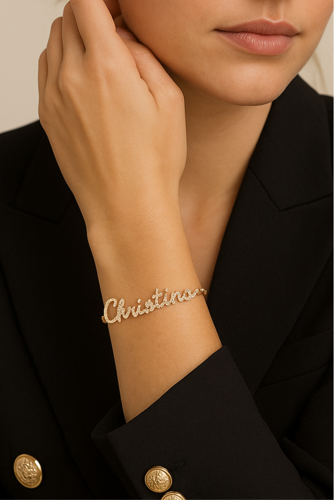 Bracciale personalizzabile con brillanti