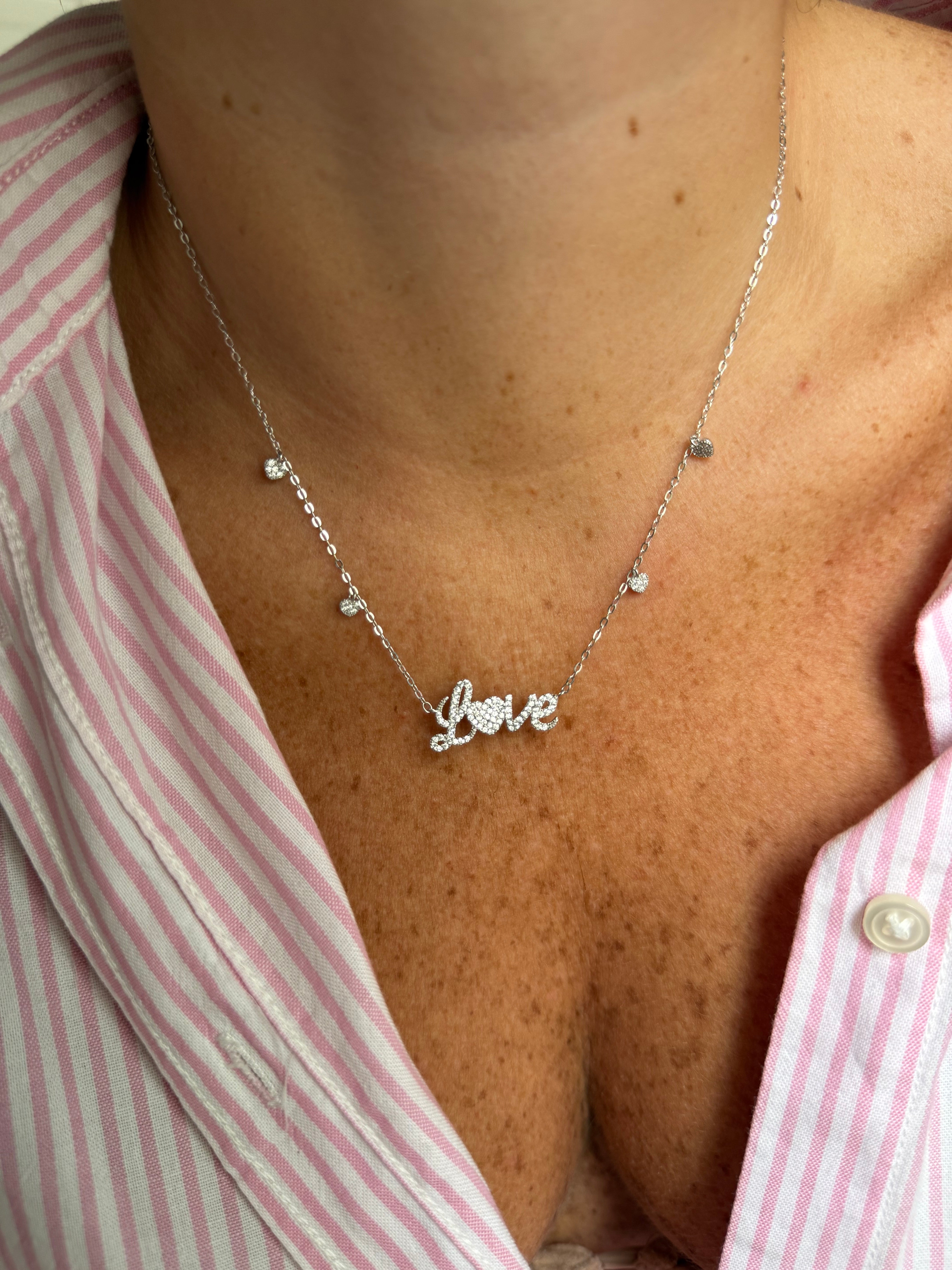 Collana “LOVE” con zirconi