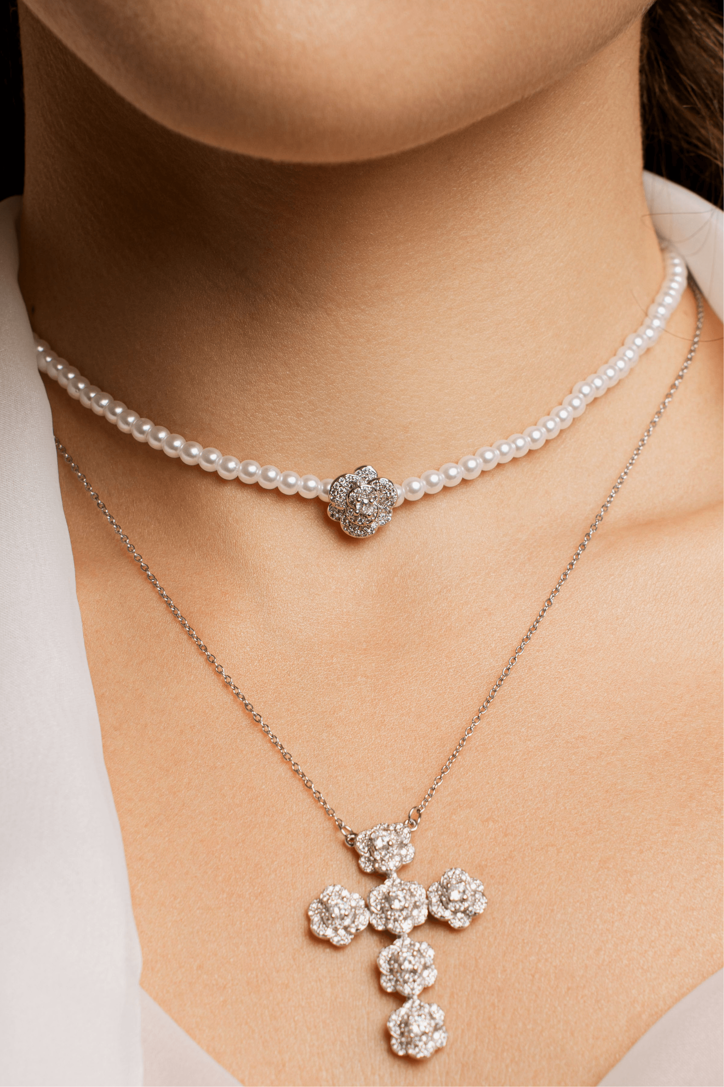Collana Fiorella e perle