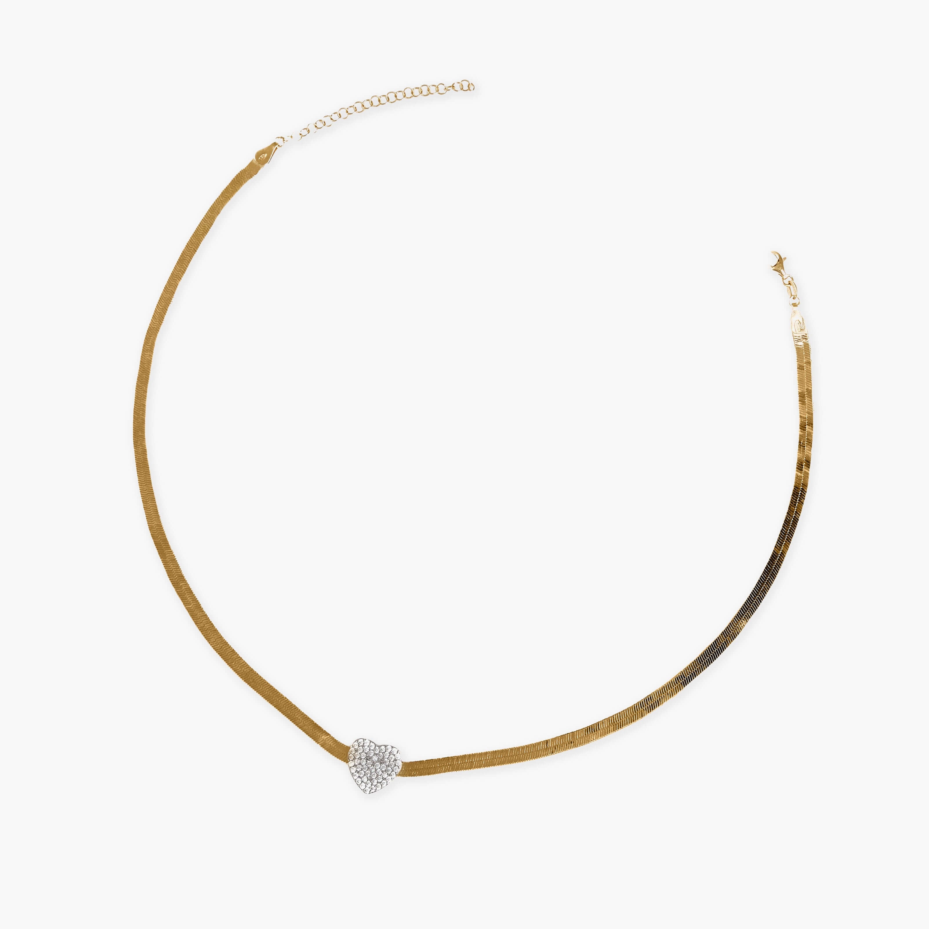 Girocollo con cuore pavè zirconatoIsabella