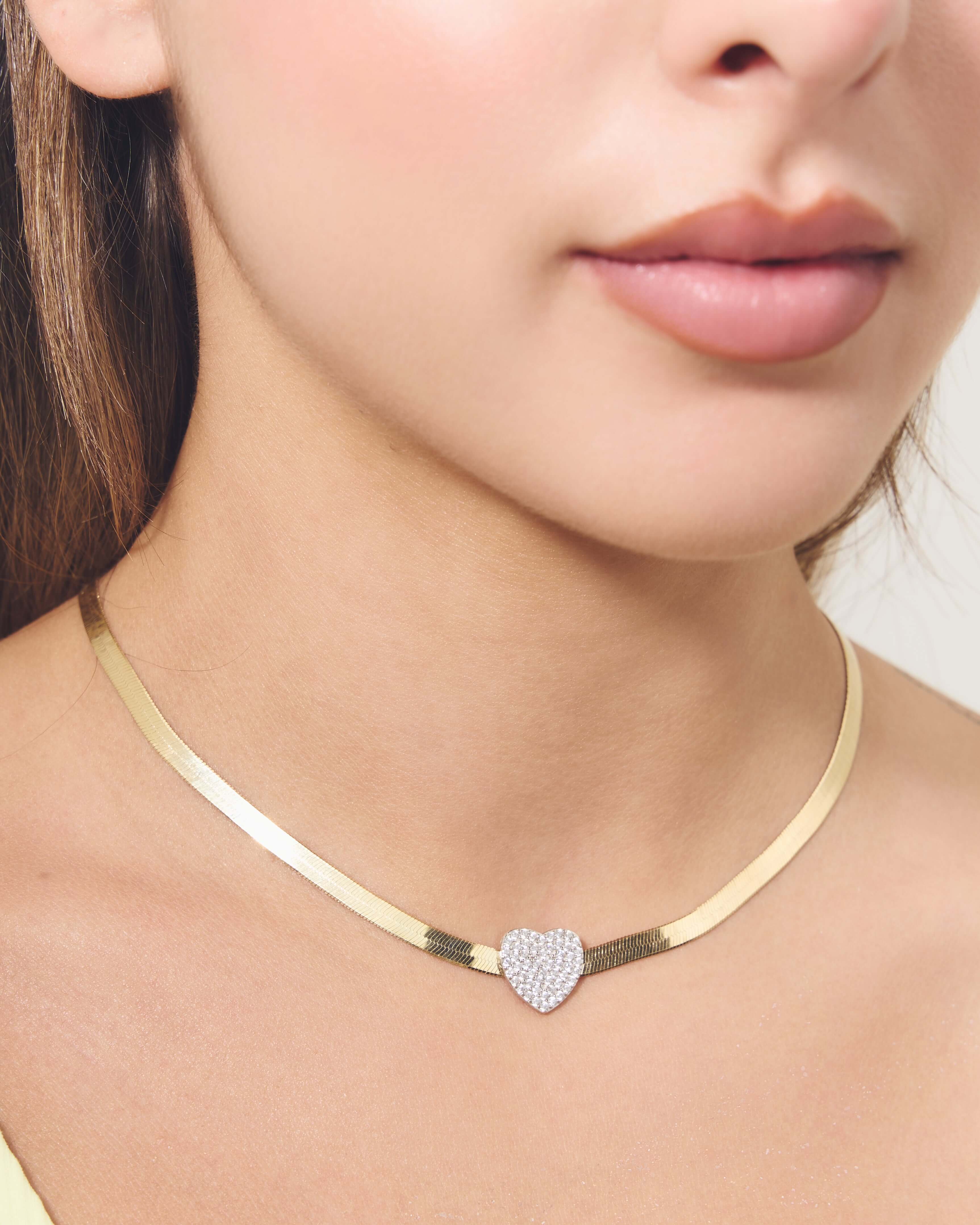 Girocollo con cuore pavè zirconatoIsabella