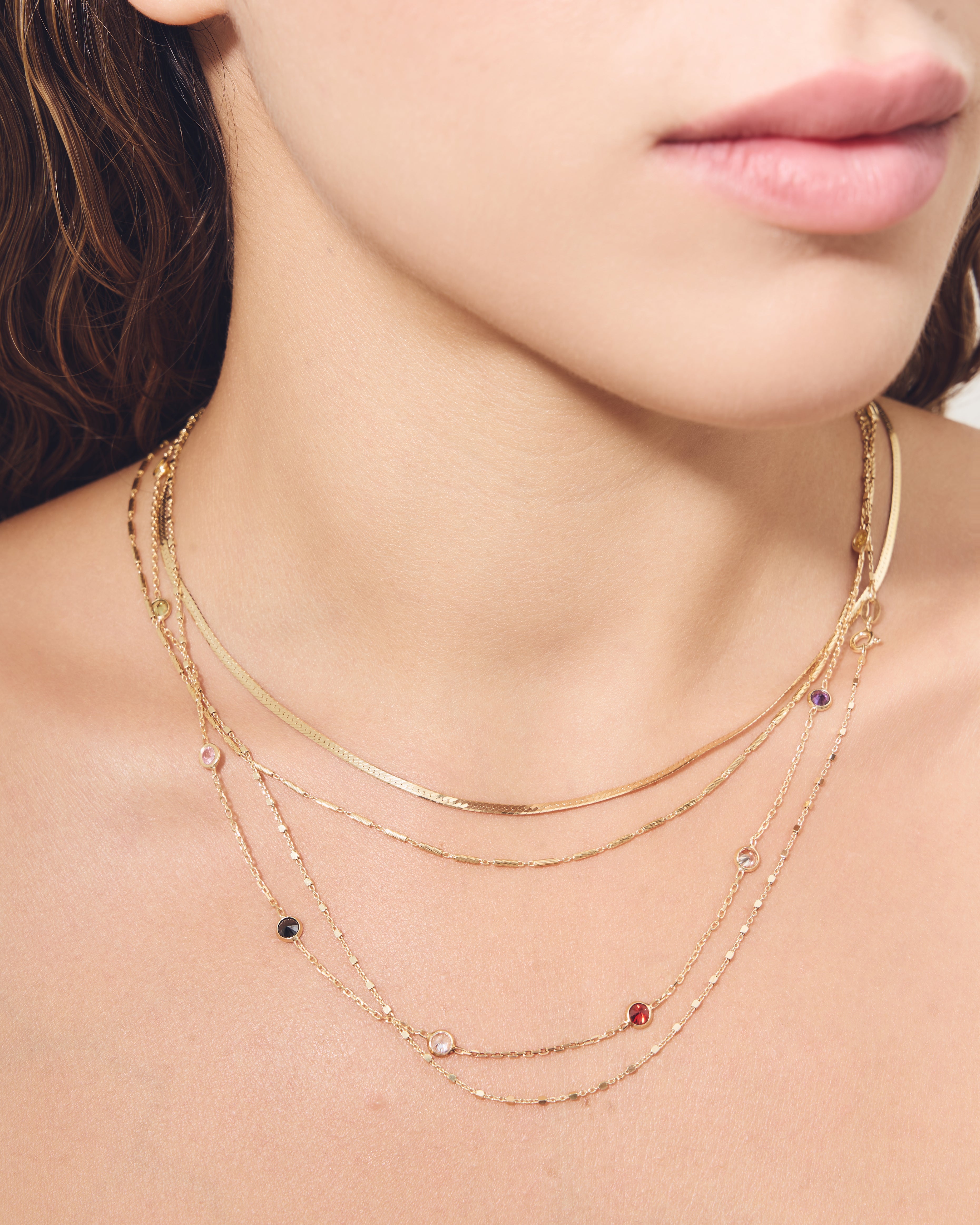 Collana Sfere Piatte Magnolia