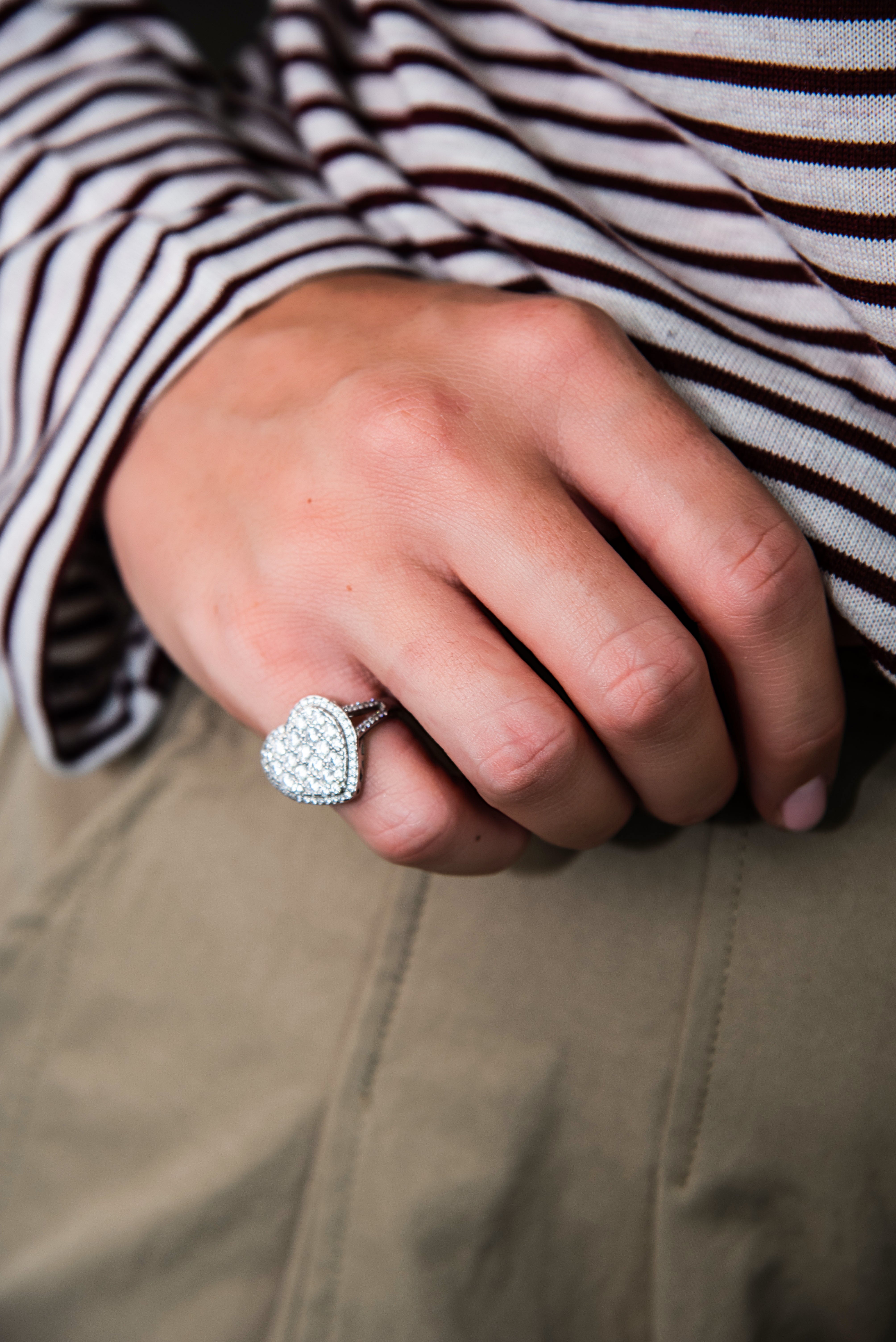 Anello Cuore Pavè di zirconi