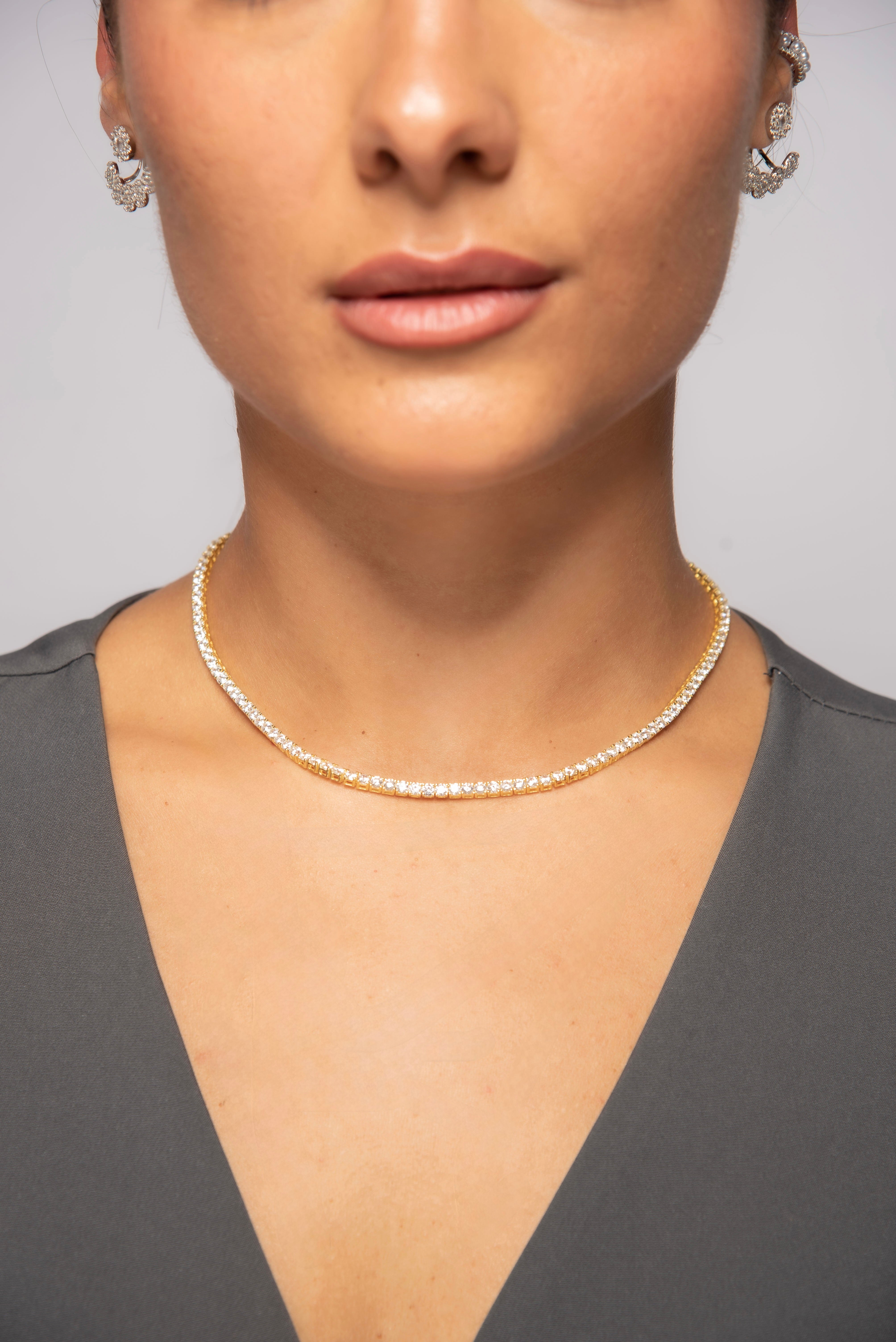 Girocollo Tennis Oro Giallo