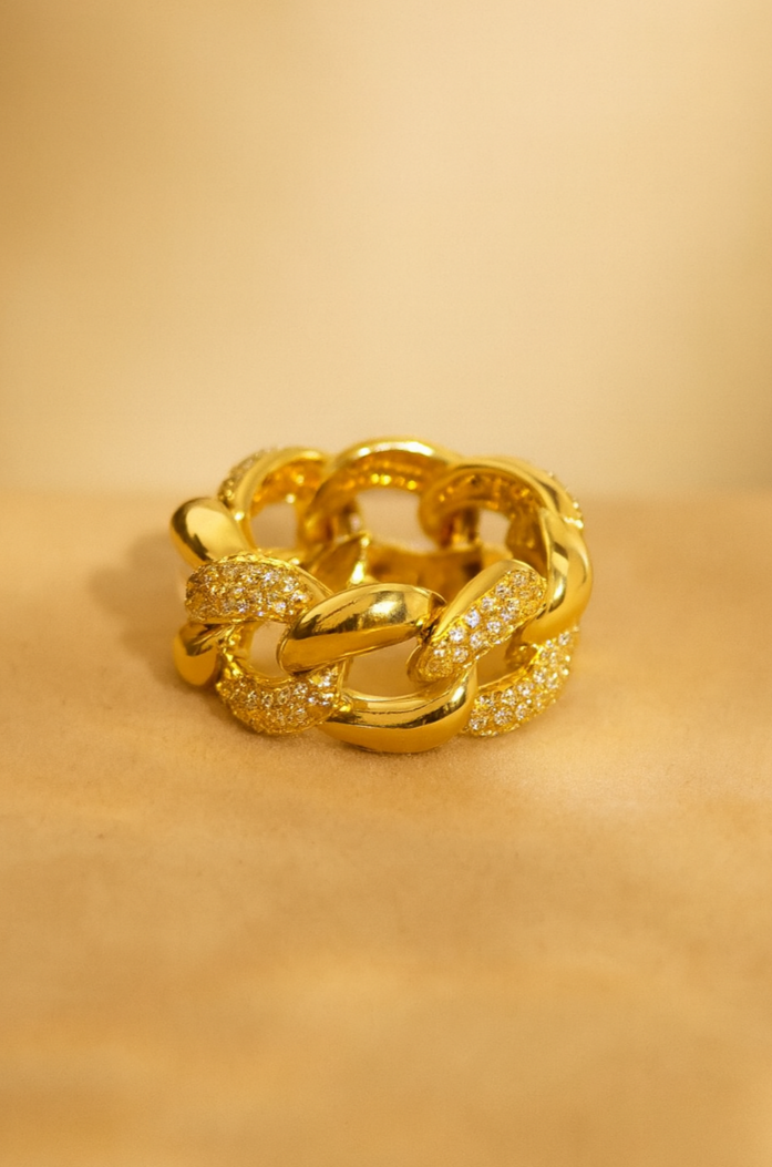 Anello Groumette e zirconi